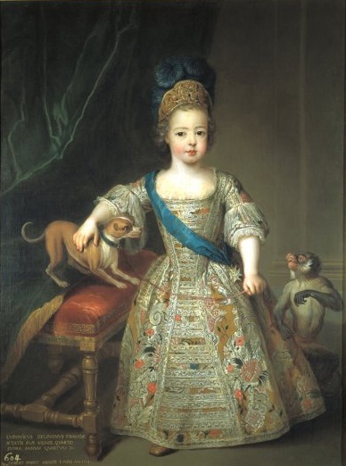 Pierre Gobert, Portrait of Louis XV as a child—in a corset. 1714