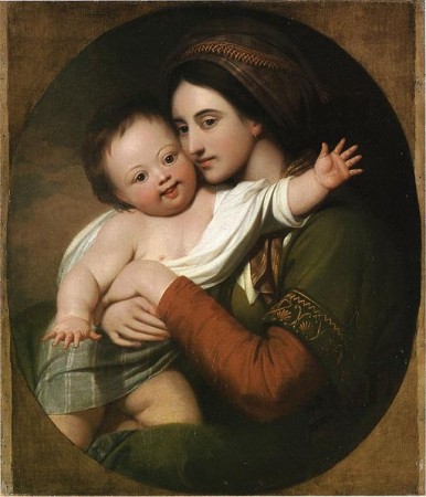 1767-Mrs_Benjamin_West_and_son_Raphael_c.1767