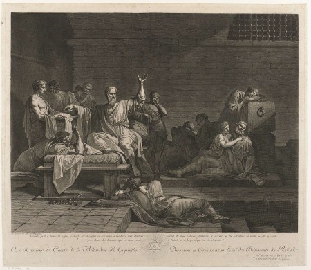 The Death of Socrates in a 1790s rendition by Jean François Pierre Peyron