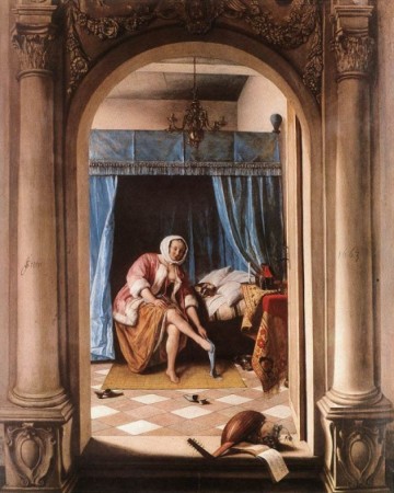 Jan Steen, Morning Toilet, 1663